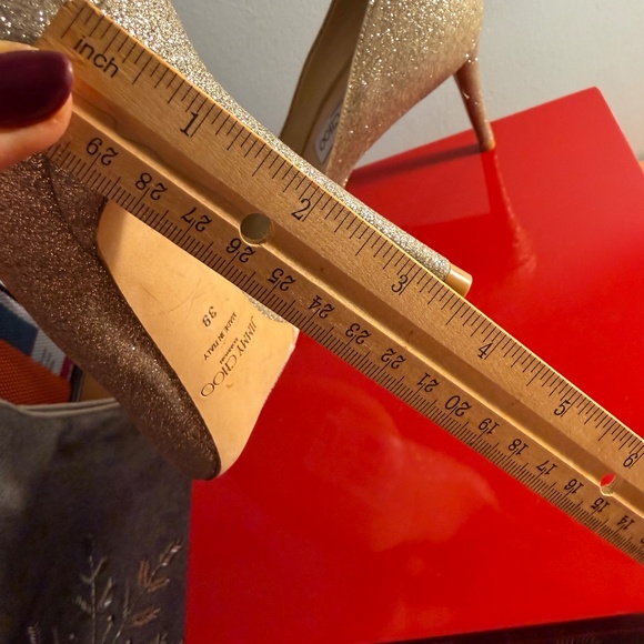 Jimmy Choo Glitter Heels gold Sparkle Pumps EU 39/ US 8,5 - Picture 5 of 5